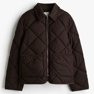 H&M Dark Brown Quilted Jacket